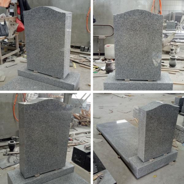 Надгробные камни серого гранита мемориальные над 90 поверхностью отполированной градусами
