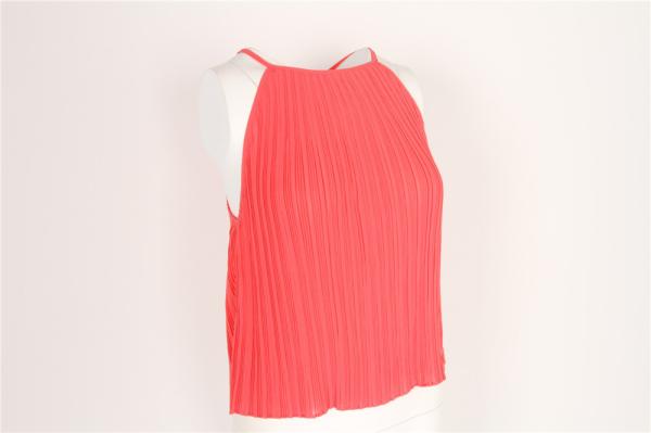 100% Polyester Utility Gilet Vest Red Ladies Sleeveless Tops