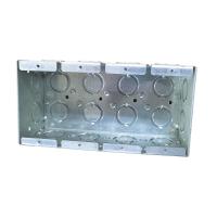4 Gang Steel Conduit Box 1.60mm Thickness PreGalvanized  1/2