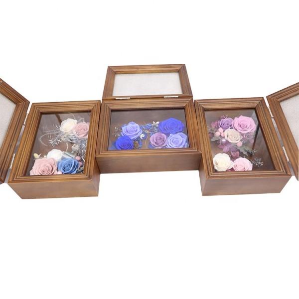Rose Gift Box Photo Frame préservée éternelle pour la partie/festival