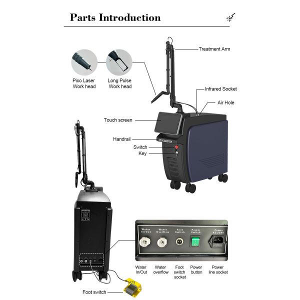 CE Approved Picosecond Laser Tattoo Removal Machine Eyebrow Pigment Removal