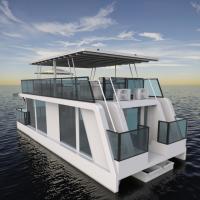 Maison de luxe sur deux ponts maison flottante pour la fête d'accueil