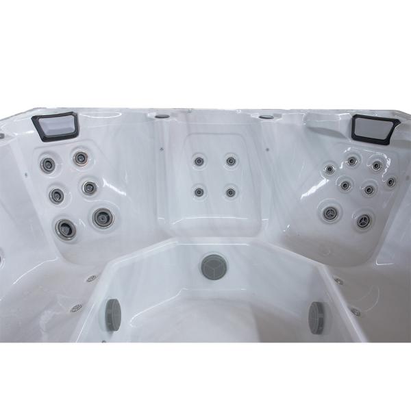 Banheira de hidromassagem rectangular imersiva para seis pessoas com 16 jatos de ar e aquecimento elétrico