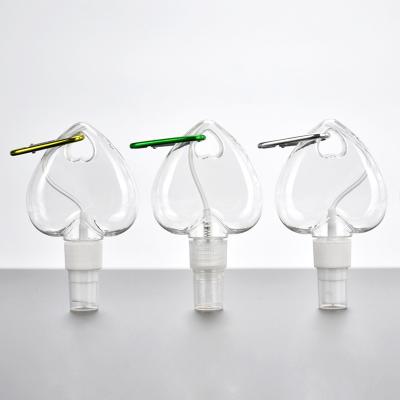 1.69oz 50ml Alcohol Hand Sanitizer Dispenser Bottles Empty Refill Mini Heart Shaped Keychain