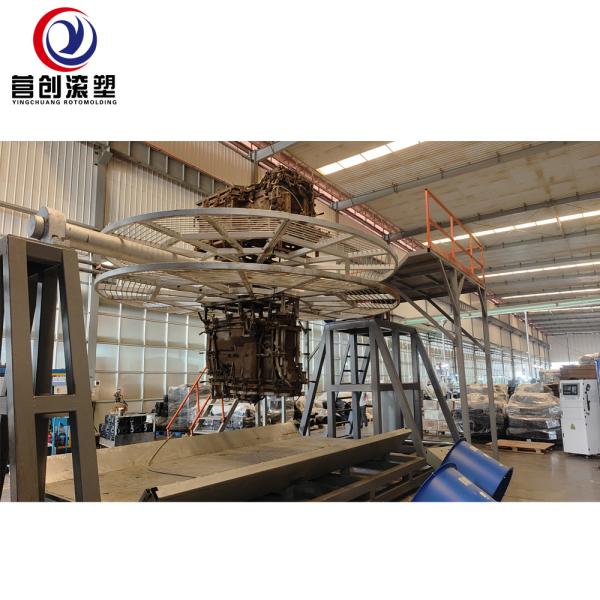 YINGCHUANG PLC Controlled Shuttle Rotomolding Machine, 15-30min Adjustable Cycle Time Automatic Rotational Molding Equipment For Civil PE Water Tanks & Plastic Barrels