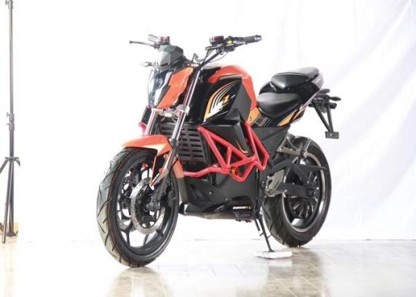 Red Lightweight Electric Motorbike Road Legal 1760*750*1060 Mm Full Size