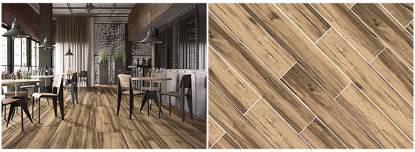 Interior Exterior Timber Ceramic Floor Tiles Imitate To Natural Wood