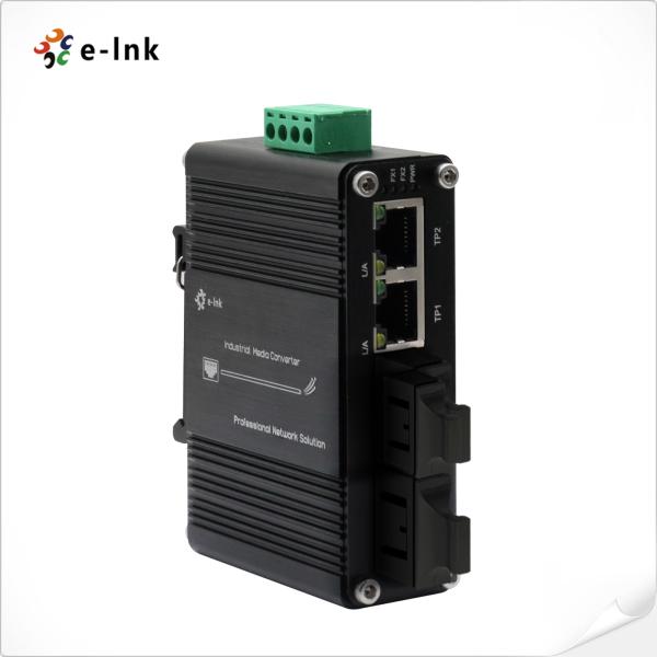 Mini Switch Ethernet Gigabit Cuivre 2 ports + Fibre 2 ports -40~75°C