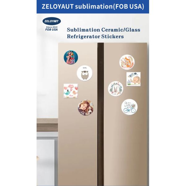 Wholesale Sublimation Blank Promotion Personalize Ceramic Blank Custom Sublimation High Quality Diy Fridge Magnet