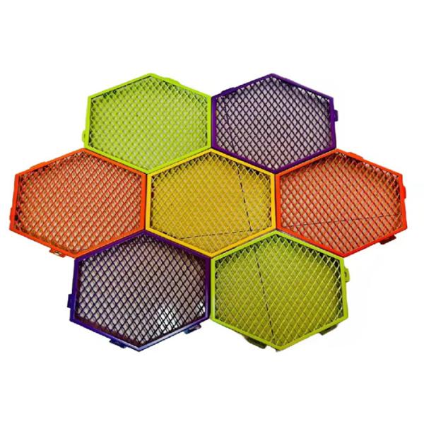 Hexagonal Shape Diamond Hole Expanded Metal Mesh Use For Ceiling