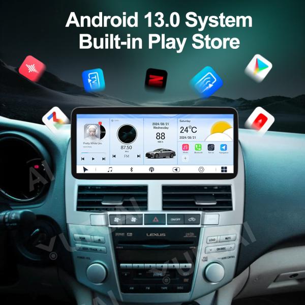 12.3インチのAndroidカーヘッドユニットとカープレイ