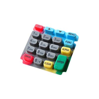 O teclado numérico do silicone da posição abotoa o interruptor personalizado do teclado numérico da Multi-cor