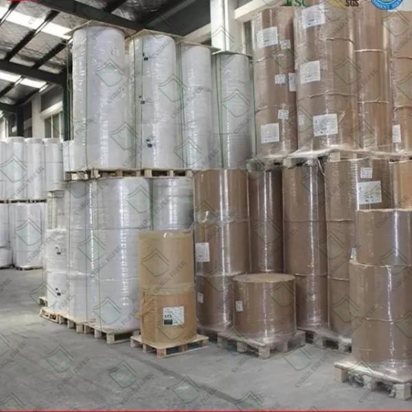 Papel de escritório de alta rigidez Papel térmico sob medida liso Jumbo Roll