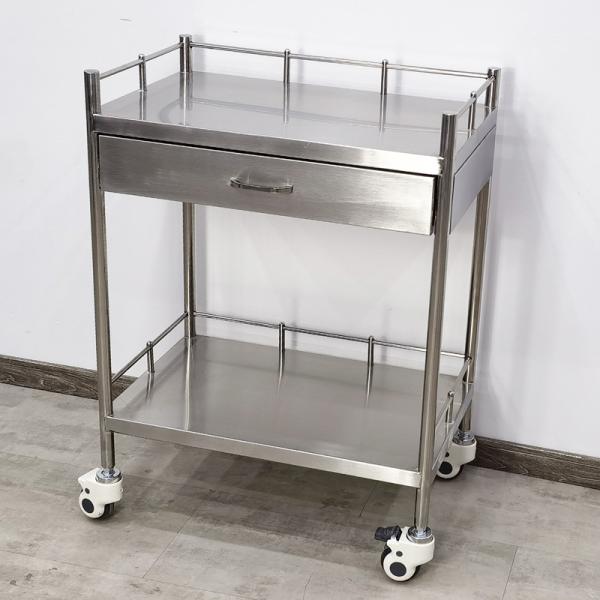 Surgical Stainless Steel Trolley With Lockable Drawers Medical Equipment Organizer For Clinics