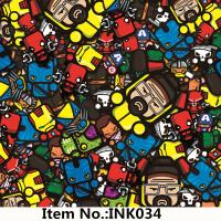 Film du personnage de dessin animé 35um du crâne INK034 pour la décoration intérieure de voiture