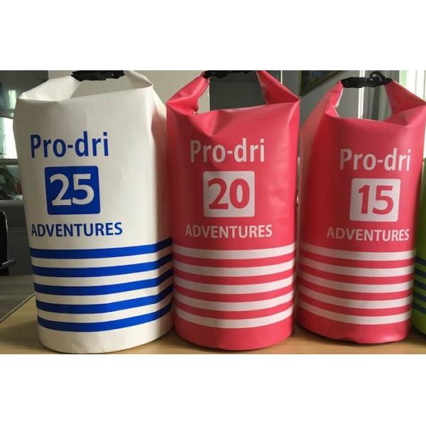 15L PVC Tarpaulin Waterproof Travel Bag With Adjustable Webbing Shoulder Strap