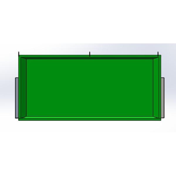 1.5m Open Top Front Lift Bin Stackable Design Garbage Truck Compatible Waste Management