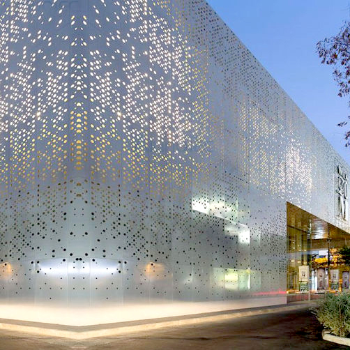 Perforated Metal Sheet Aluminium Panel Custom Designs For Screen Wall Decoration