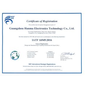 Guangzhou Hanma Electronics Technology Co. Ltd Сертификации