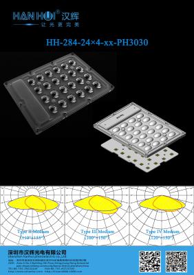 96 PCS 3030 Lente LED de alta transmisión de alto rendimiento luz de la calle LED para la iluminación de la calle