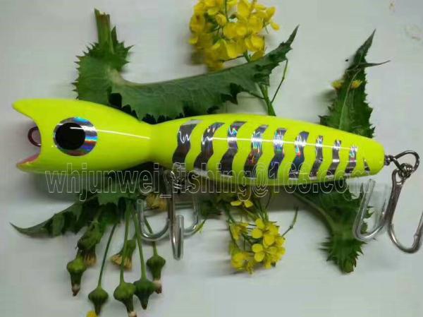 2017 new 20cm/110g best sale wooden popper fishing hard lure popper bait/saltwater/trolling lure