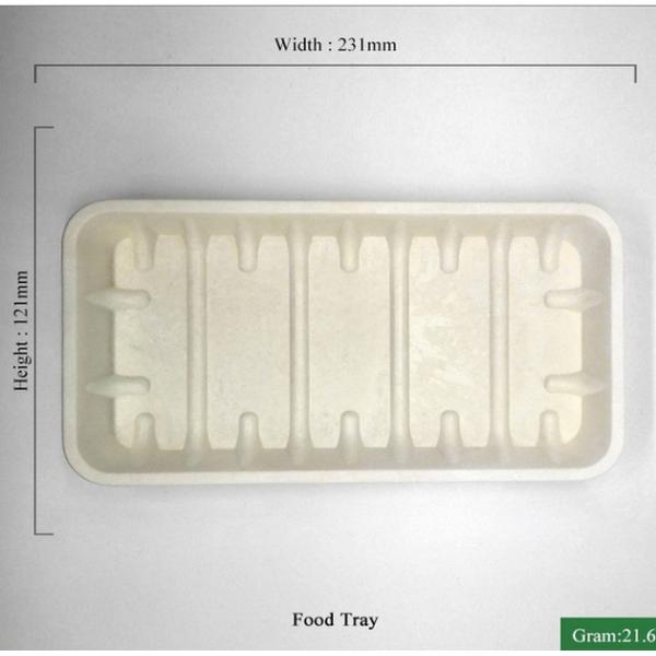 Compostable 21.6g  Catering Microwavable Cornstarch Trays