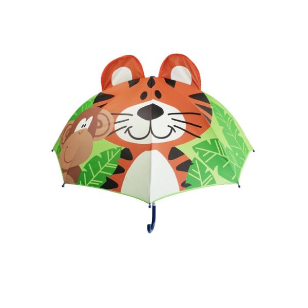 Funny Mini Straight Kids Little Girl See Through Umbrella Portable Outdoor Safty Print