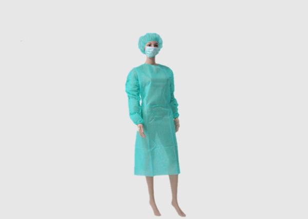 Green Color Isolation Gowns Infection Control For Hospital / Visitors / Clinic