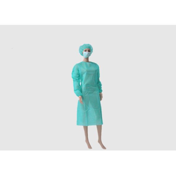 Green Color Isolation Gowns Infection Control For Hospital / Visitors / Clinic