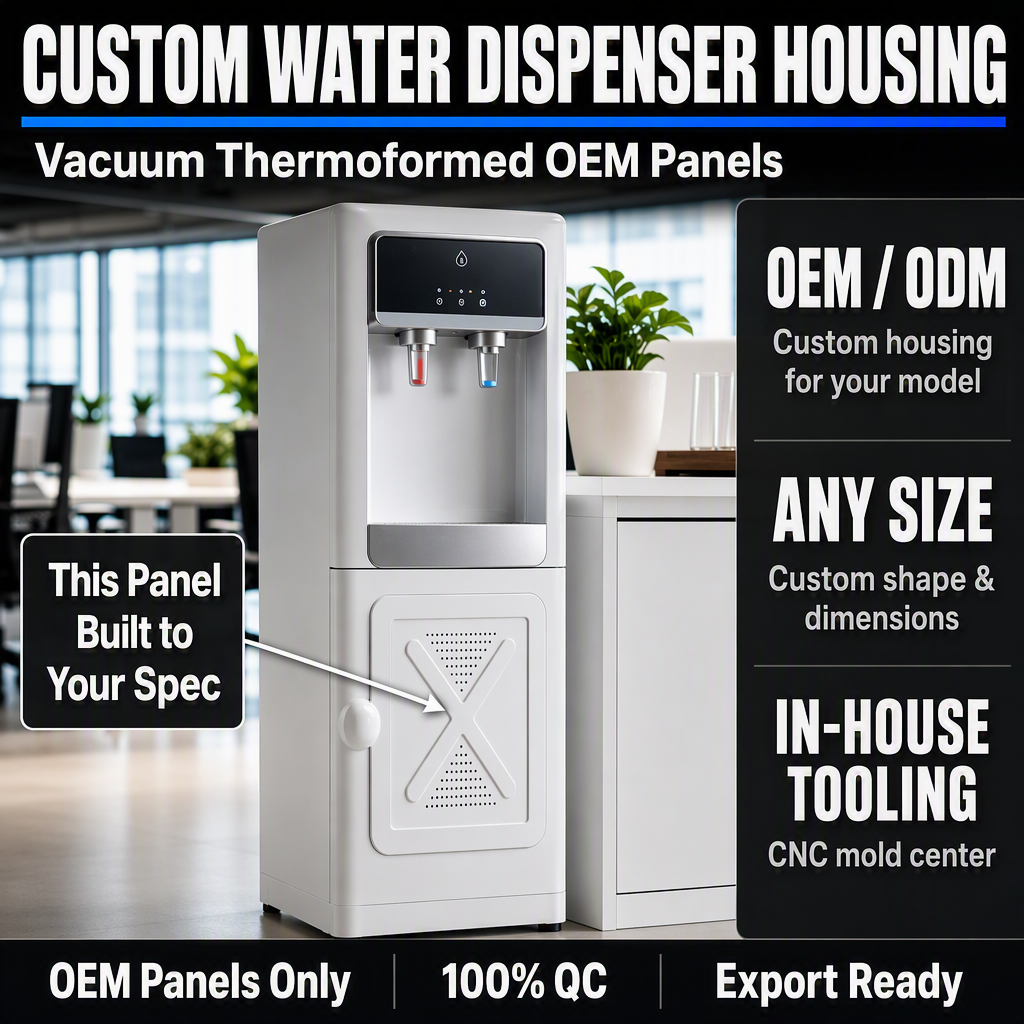 Premium Custom PP ABS Thermoformed Housing with Cutting Service for Water Dispensers