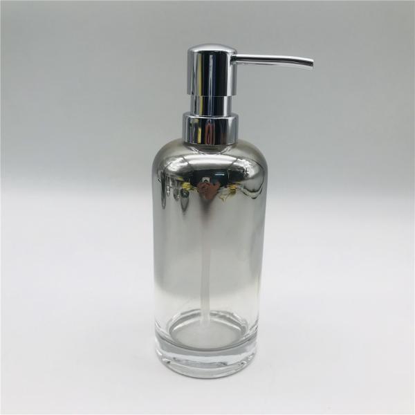 Sustainable Plating Glass Luxury Bath Accessories Set Ombre Nickle With Bathroom Toothbrush Holder