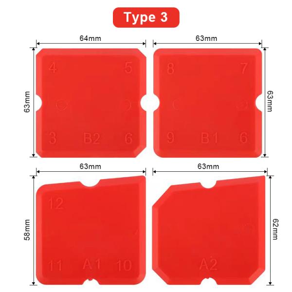 OEM Sealant Caulk Angle Scraper Silicone Glass Cleaner Bathroom Caulking Finishing Tool Set Kit for Removing Sealants Fillers Grout