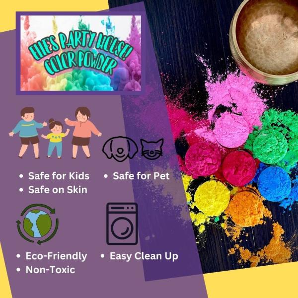 Colorful Holi Powder Party Popper Confetti Cannon Corn Powder 13*18cm Biodegradable