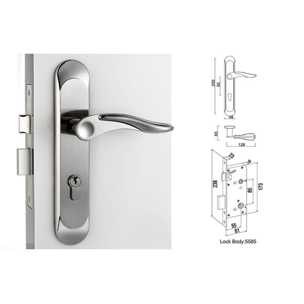 Конфиденциальность вход двери Мортизатор Lockset 5585 Замок корпус одиночная роль 6 бусины