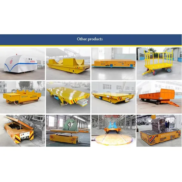 1-300 Ton Assembly Line Trackless Transfer Cart Battery Power With Lift Table
