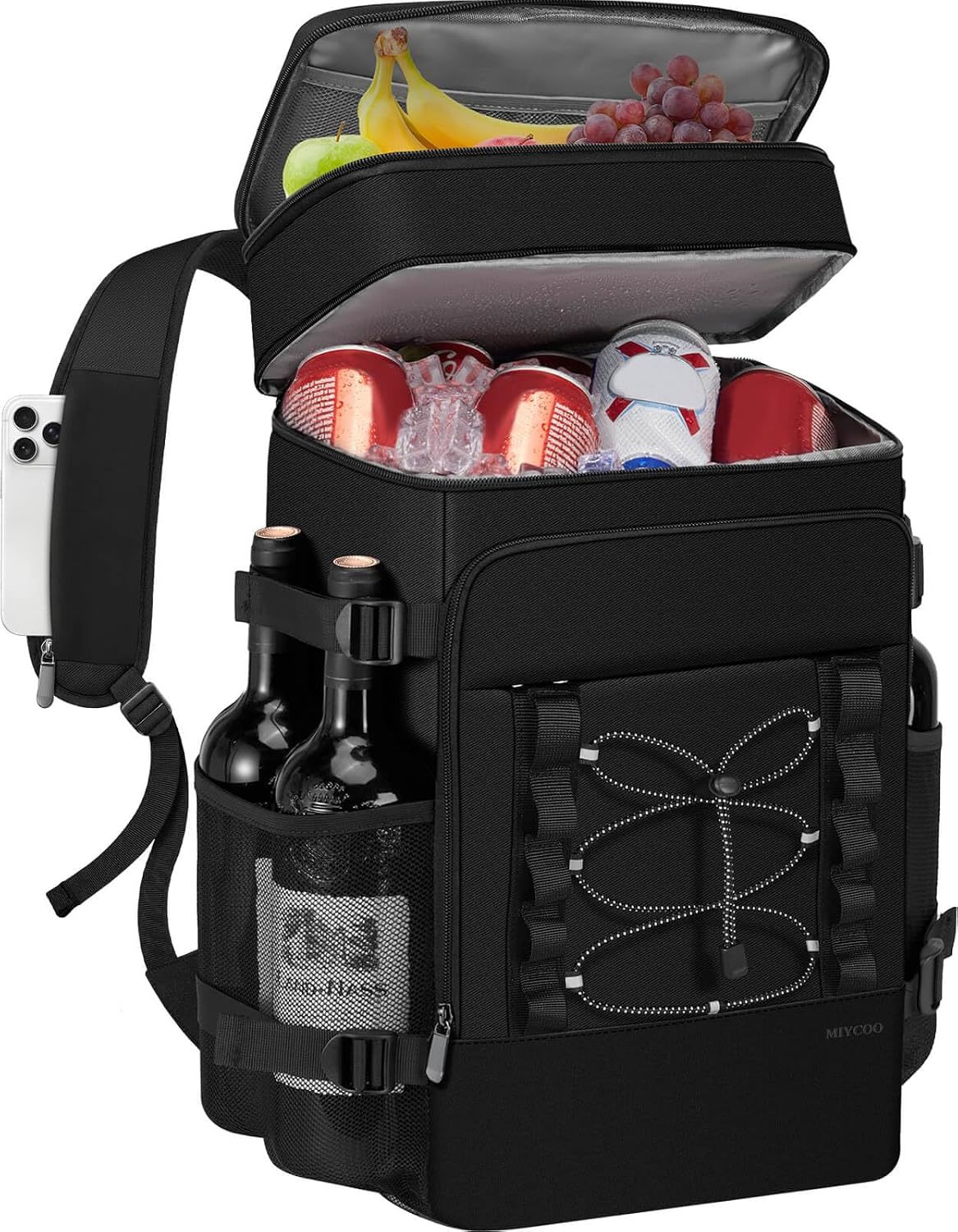 40 Can Cooler Backpack, Leakproof Insulated Backpack Cooler for Men & Women, Large Capacity Soft Cooler for Camping, Beach, Picnic & Travel