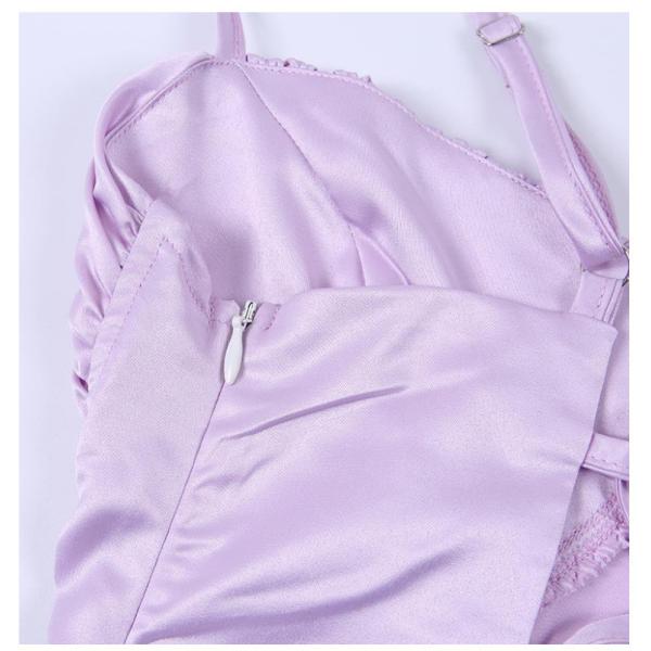 Pleated Backless Tie Strap Sexy Women Dresses 71cm A Line