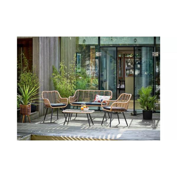 Transform Your Garden with AJUNION 4 Piece All Weather Wicker Outdoor Furniture Set