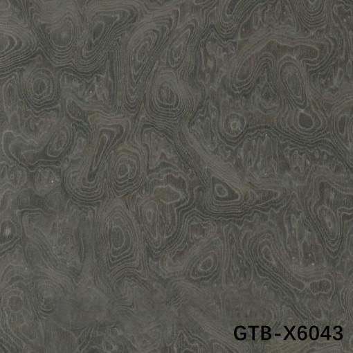 Simulation de bois placage d'arbre gris Burl GTB-X6043 Taille allongée 2850mm en peluche pour le panneau mural de l'hôtel