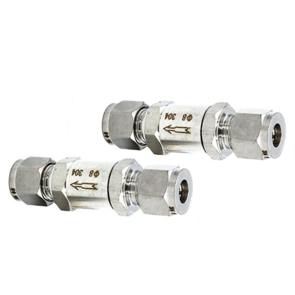 316L Stainless Steel Double Ferrule Check Valve High Pressure Instrument One Way Non Return Valve for Gas Liquid Pipeline