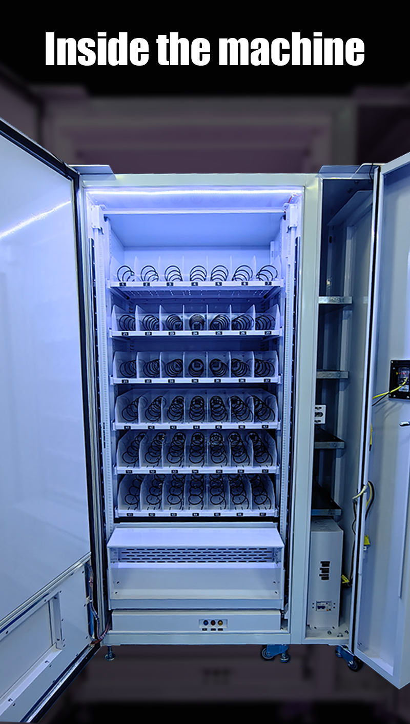 Закуски Напитки Торговый автомат Система охлаждения 3-20℃ Регулируемый большой экран автомат по продаже напитков