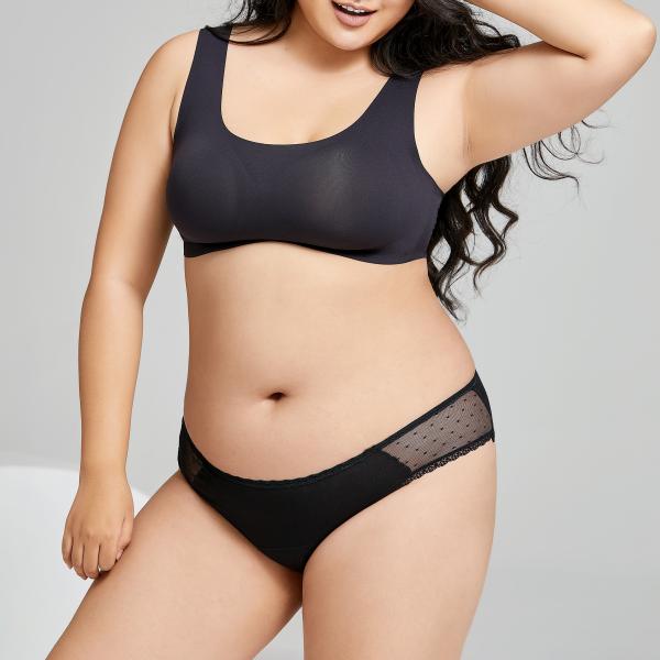 Wholesale Factory Bulk Leak proof 4 layer Transparent Menstrual briefs sexy lace period panties