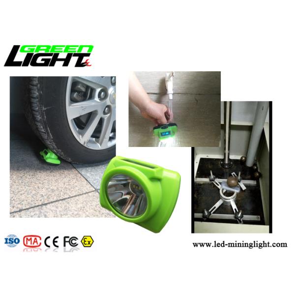 ABS / PC LED Miners Cap Lamp 13000lux Support USB Fast Charge With OLED Screen