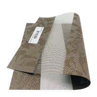 Tela de alta qualidade à prova de fogo 35% Poliéster 65% PVC Transparente Blindes de protetor solar Tecido Duo Tons