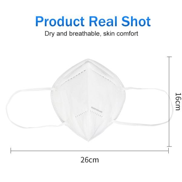 Ffp2 / Kn95 N95 Pollution Mask , 3 Layer Hospital Respirator Mask For Outdoor Indoor Industrial