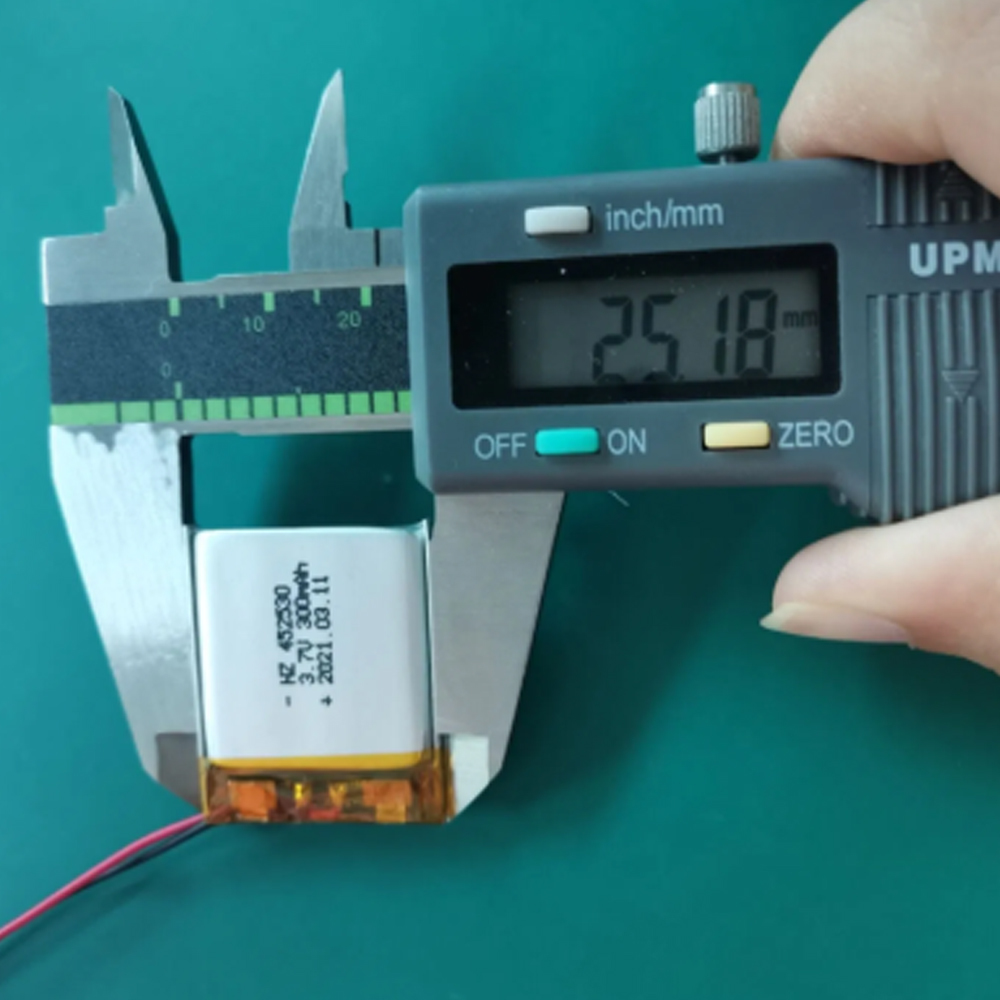 3.7V 300mAh Lithium Polymer LiPo Battery Cell 452530 for Consumer Smart Device Custom Order