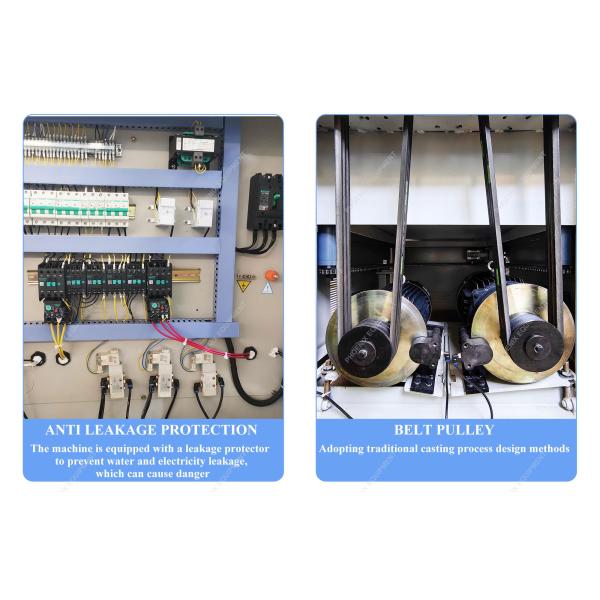 190mm Third Roller Diameter Double-Sided Sanding Machine for Wooden Boards at 0.6Mpa