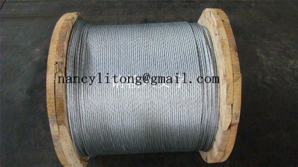 Waterproof Galvanised Steel Wire Cable , 7 Wire Strands High Strength Steel Cable