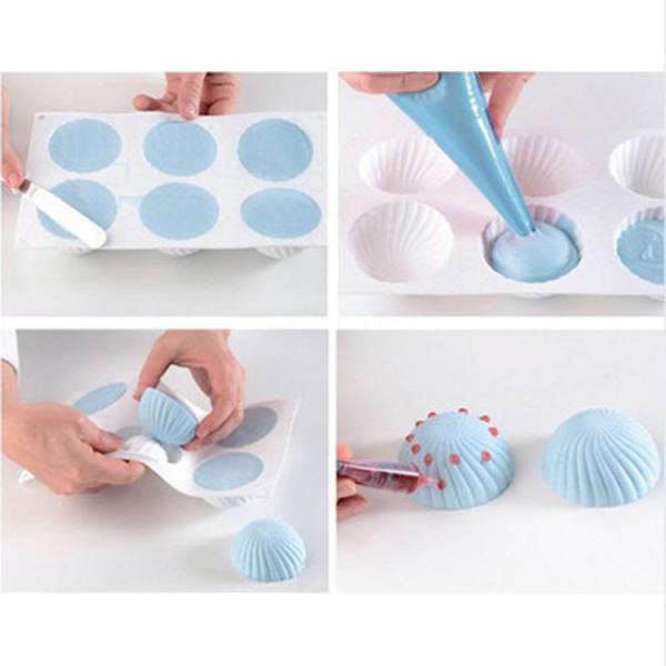 Логотип LFGB Handmade декоративных полостей прессформы 6 торта силикона изготовленный на заказ одобрил