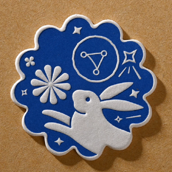 Textured Cotton Paper Refrigerator Magnet Decorative Magnetic Stationery Sticker